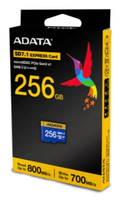 ADATA UD256GEX3L1-C, 256 GB, MicroSDXC, UHS-II, 800 MB/s, 700 MB/s, Class 3 (U3)