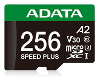 ADATA Speed Plus, 256 GB, MicroSDXC, Class 10, 180 MB/s, 160 MB/s, Class 3 (U3)