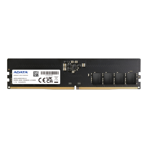 ADATA Premier , 16 GB, 1 x 16 GB, DDR5, 4800 MHz, 288-pin DIMM