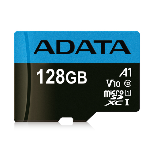 ADATA Premier, 128 GB, MicroSDXC, Class 10, UHS-I, 85 MB/s, 25 MB/s