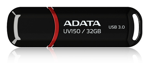 ADATA AUV150-32G-RBK, 32 GB, USB Type-A, 3.2 Gen 1 (3.1 Gen 1), 90 MB/s, Cap, Black