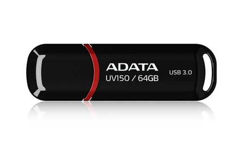 ADATA 64GB DashDrive UV150, 64 GB, USB Type-A, 3.2 Gen 1 (3.1 Gen 1), Cap, 9 g, Black