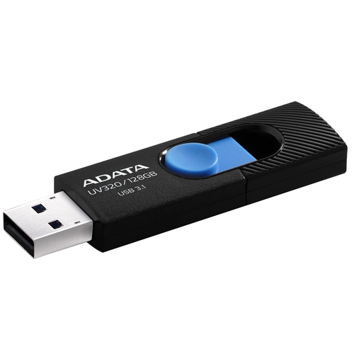 ADATA UV320, 128 GB, USB Type-A, 3.2 Gen 1 (3.1 Gen 1), Slide, 7,9 g, Black, Blue