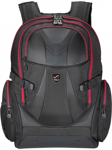 ASUS ROG XRANGER, Unisex, 43,2 cm (17"), Notebook compartment, Waterproof, Nylon, Rubber
