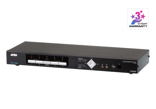 ATEN CM1284, 4096 x 2160 pixels, Ethernet LAN, 4K Ultra HD, Rack mounting, Black