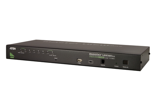 ATEN CS1708A, 2048 x 1536 pixels, Rack mounting, 5 W, 1U, Black