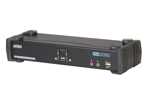 ATEN CS1782A, 2560 x 1600 pixels, Rack mounting, 9 W, 1U, Black
