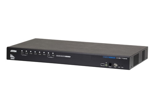 ATEN CS1798, 1920 x 1200 pixels, WUXGA, Rack mounting, 12 W, 1U, Black