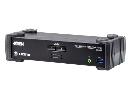 ATEN CS1822, 4096 x 2160 pixels, 4K Ultra HD, 1,78 W, Black