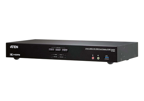 ATEN CS1842, 4096 x 2160 pixels, 4K Ultra HD, Rack mounting, 3,17 W, 1U, Black