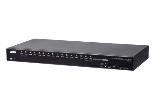 ATEN CS19216, 4096 x 2160 pixels, 4K Ultra HD, Rack mounting, 1U, 26,66 W, Black
