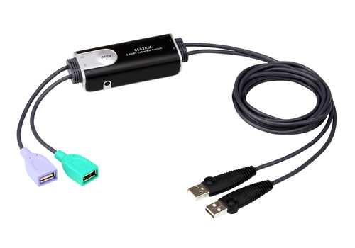 ATEN CS62KM, 1,8 m, USB, USB, Black, USB, 2 x USB Type A