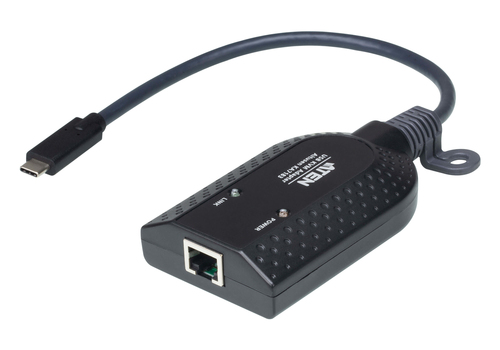 ATEN KA7183, Wired, USB Type-C, Ethernet, Black