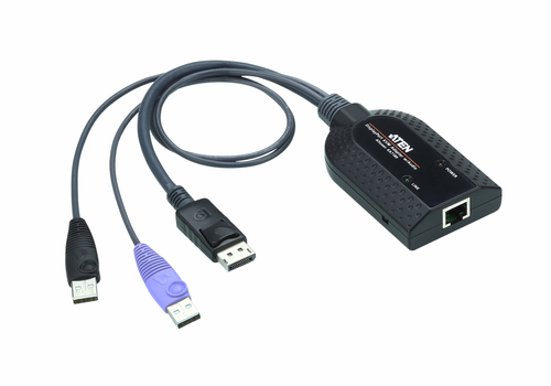 ATEN KA7189, USB, USB, DisplayPort, Black, RJ-45, 1920 x 1200 pixels