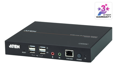 ATEN KA8280, 1920 x 1200 pixels, Ethernet LAN, Full HD+, Rack mounting, 4,66 W, Black