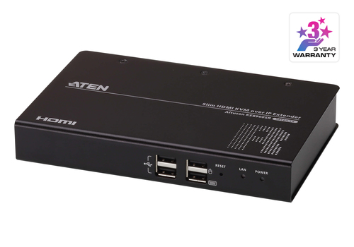 ATEN KE8900SR, Receiver, Wired, 1920 x 1200 pixels, OSD, Push-buttons, 640 x 480 - 1920 x 1200, Black
