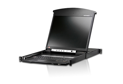 ATEN KL1516Ai, 1600 x 1200 pixels, Ethernet LAN, Rack mounting, 36 W, 1U, Black