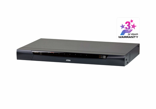 ATEN KN1108VA, 1920 x 1200 pixels, Ethernet LAN, Full HD, Rack mounting, 1U, Black
