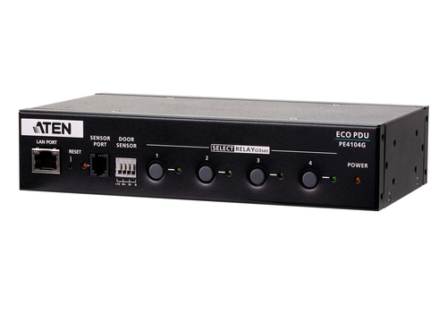ATEN PE4104G, 1U, Black, 4 AC outlet(s), C13 coupler, C14 coupler, 3 m