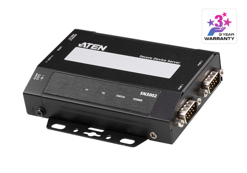 ATEN SN3002, 10/100Base-T(X), DC, 9/48 V, RSA, SNMP, SNMPv2, SSH, TLS, LAN, Power, Status, 210 g