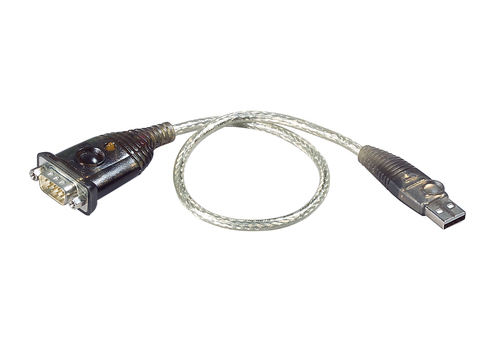 ATEN UC232A, Transparent, 0,35 m, USB Type-A, DB-9, Male, Male