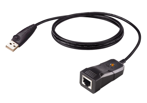 ATEN UC232BF, Black, 1,2 m, USB Type-A, RJ-45, Male, Female