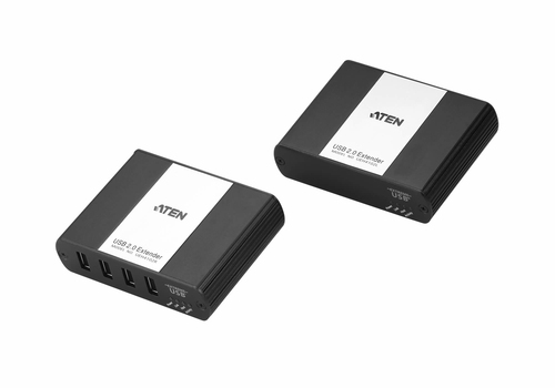 ATEN UEH4102, Network transmitter & receiver, 100 m, 480 Mbit/s, Cat5e, Cat6, Cat7, 10,100,1000 Mbit/s, Black