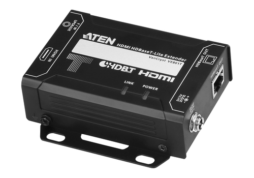 ATEN VE801T, 3840 x 2160 pixels, AV transmitter, 70 m, Black, HDCP