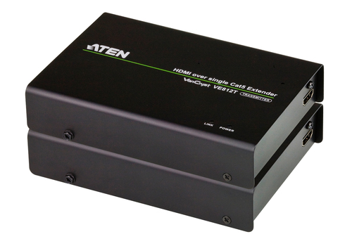 ATEN VE812, 4000 x 2000 pixels, AV transmitter & receiver, 100 m, Black