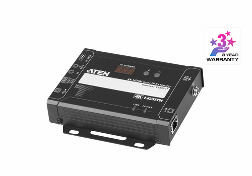 ATEN VE8950T, 4096 x 2160 pixels, AV transmitter, 100 m, Wired, Black, HDCP