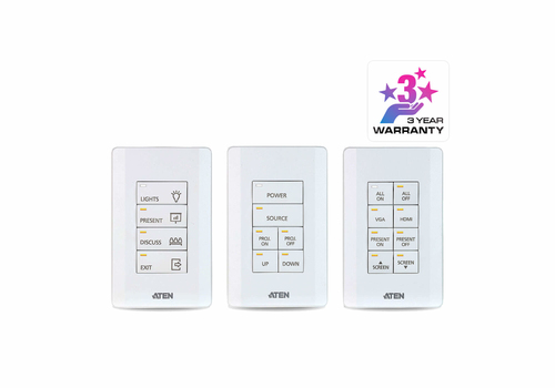 ATEN VK108US, Remote control, White, Wall, 10,100 Mbit/s, VK2100/VK1100, Wired