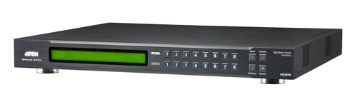 ATEN VM5808HA, AV matrix switcher, 6,75 Gbit/s, 225 MHz, 1920 x 1080 pixels, 640 x 480 @ 60/72/75 Hz 1280 x 720p 60 Hz (16:9) 800 x 600 @ 56/60/72/75 Hz 1920 x 1080i 60 Hz..., Black