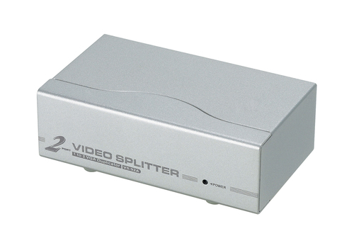 ATEN VS92A, VGA, 2x VGA, HDB-15, 1920 x 1440 pixels, Silver, 65 m