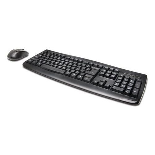Kensington K75231US, Full-size (100%), Wireless, RF Wireless, QWERTY, Black, Mouse included