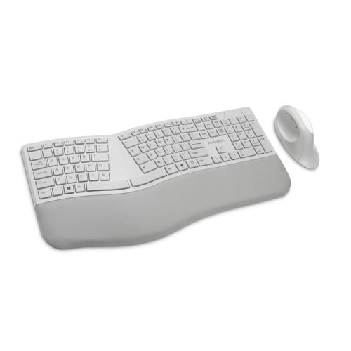 Kensington K75407US, Full-size (100%), Wireless, RF Wireless + Bluetooth, QWERTY, Grey, Mouse included