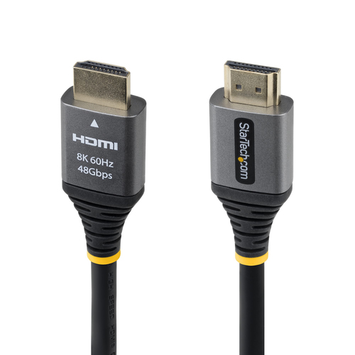 StarTech.com HDMM21V15F, 4,5 m, HDMI Type A (Standard), HDMI Type A (Standard), 48 Gbit/s, Audio Return Channel (ARC), Black, Silver