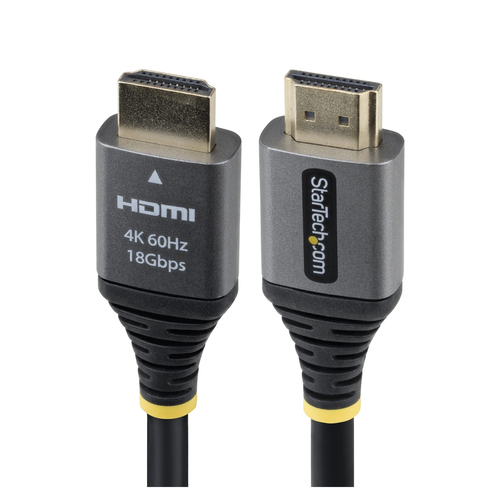 StarTech.com HDMMV1F, 0,3 m, HDMI Type A (Standard), HDMI Type A (Standard), Audio Return Channel (ARC), Black, Silver