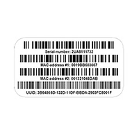 HP Packaging Tag SN+MAC1+MAC2+UUID Service, 7,5 cm