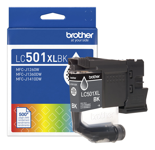 Brother LC501XLBKS, High (XL) Yield, Black, 1 pc(s), 500 pages, Single pack