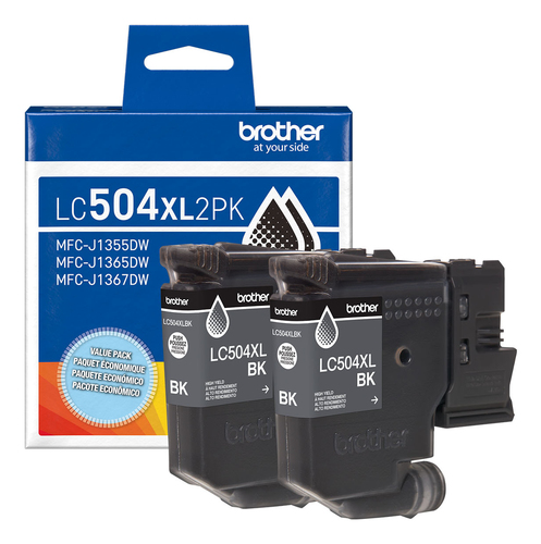 Brother LC504XL2PKS, High (XL) Yield, Black, 2 pc(s), 1500 pages, Twin pack
