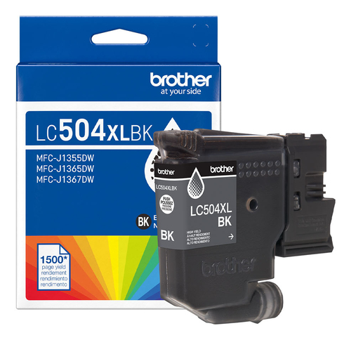 Brother LC504XLBKS, High (XL) Yield, Black, 1 pc(s), 1500 pages, Single pack