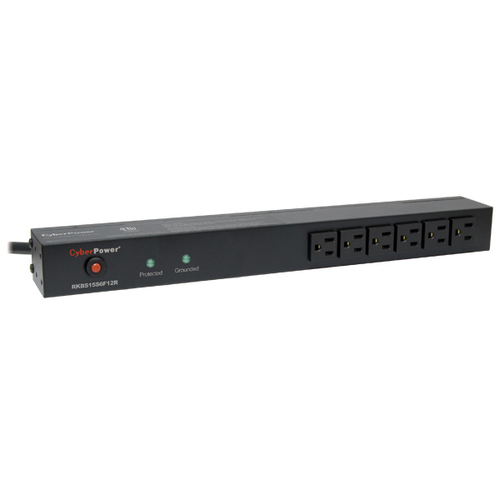 CyberPower RKBS15S6F12R, 3600 J, 18 AC outlet(s), NEMA 5–15R, 120 V, 50 - 60 Hz, Black