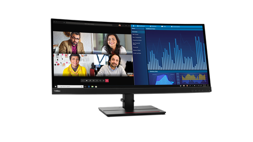 Lenovo ThinkVision P34w-20, 86,7 cm (34.1"), 3440 x 1440 pixels, Wide Quad HD, LED, 6 ms, Black