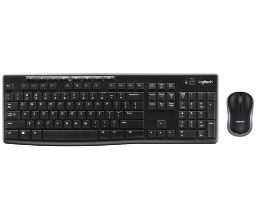 Logitech MK270, Full-size (100%), Wireless, RF Wireless, QWERTY, Rose, Mouse included