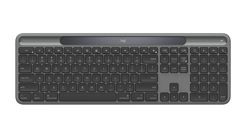 Logitech K980, Full-size (100%), Wireless, Bluetooth, QWERTY, Graphite