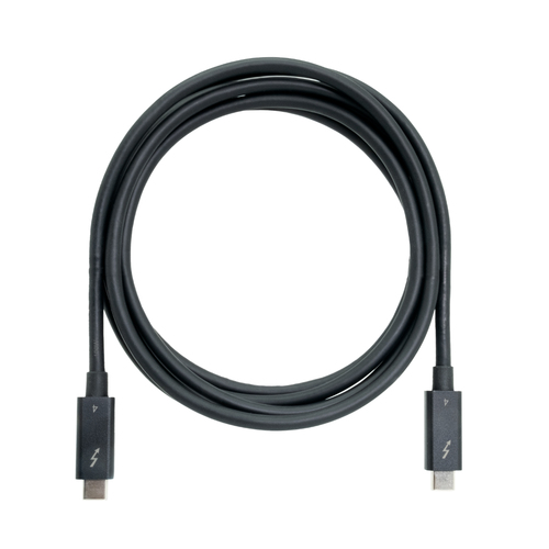 QNAP CAB-TBT4-2M, Male, Male, 2 m, 40 Gbit/s, Black, Round