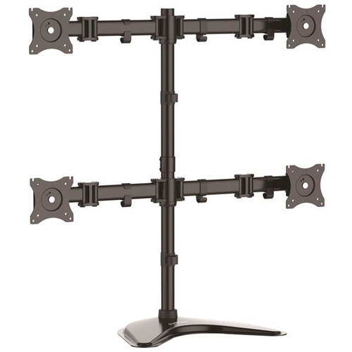 StarTech.com ARMBARQUAD, Freestanding, 8 kg, 33 cm (13"), 68,6 cm (27"), 100 x 100 mm, Black