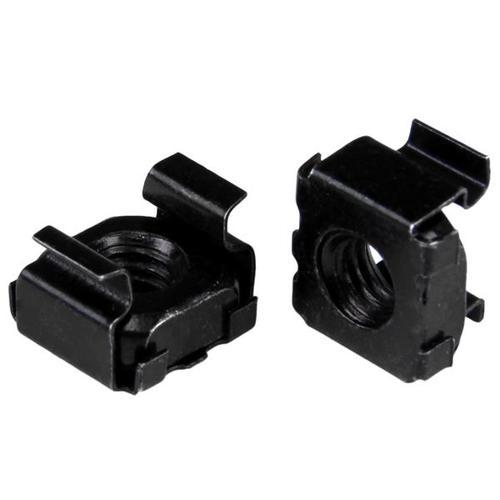 StarTech.com CABCAGENUT2B, Cage nut, Steel, Black, M5, 13 mm, 13 mm