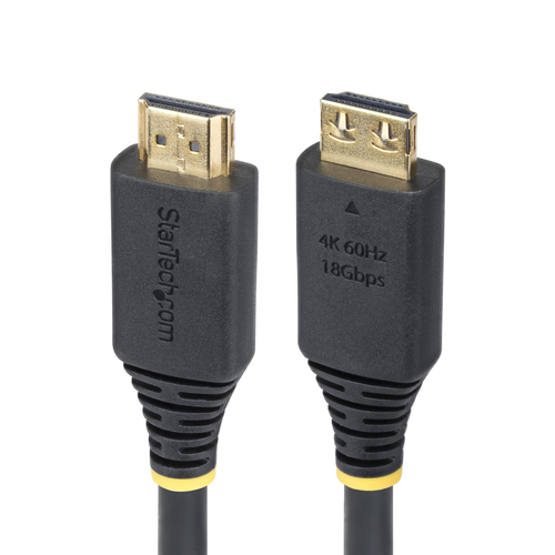 StarTech.com HDMI2-CABLE-GRIP-8F, 2,4 m, HDMI Type A (Standard), HDMI Type A (Standard), 18 Gbit/s, Audio Return Channel (ARC), Black