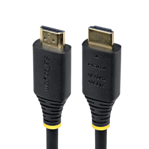 StarTech.com HDMI21-CBL-8K60-2M, 2 m, HDMI Type A (Standard), HDMI Type A (Standard), 48 Gbit/s, Audio Return Channel (ARC), Black
